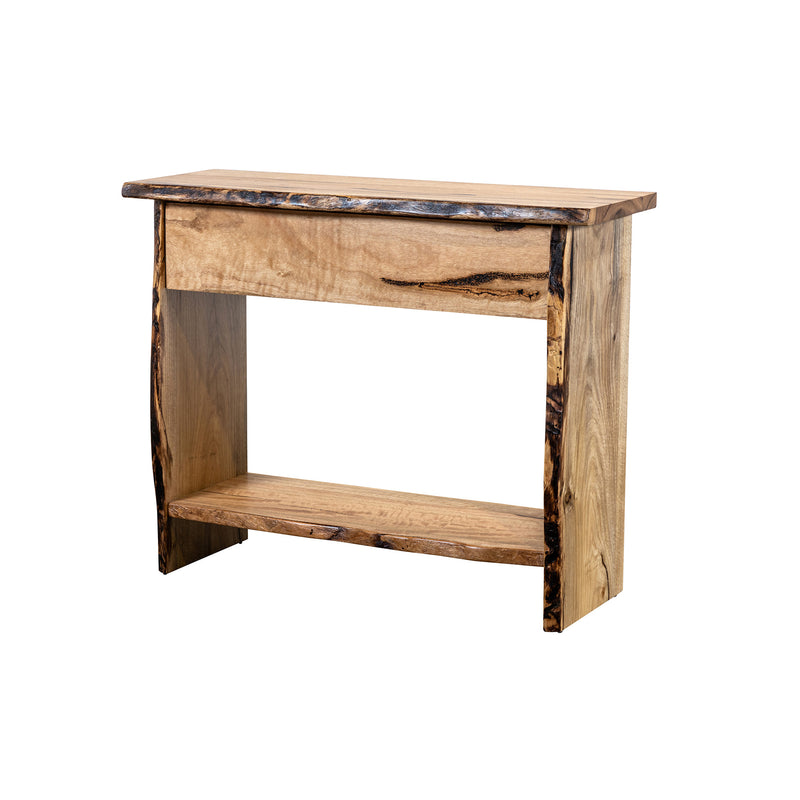 Natural Edge Hall Table - One Drawer