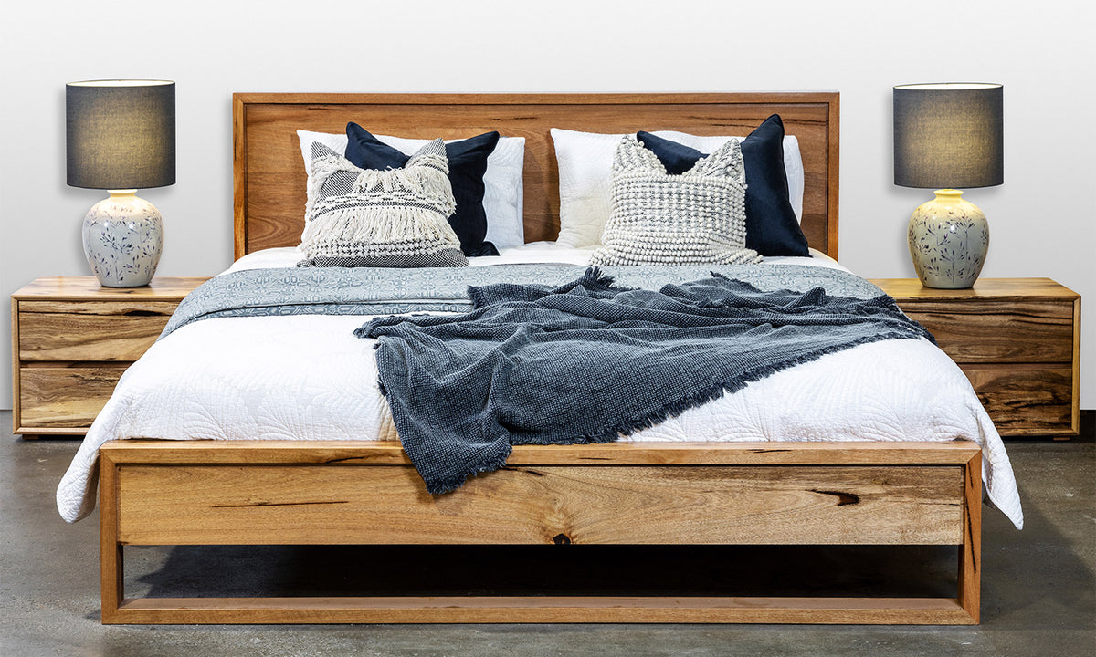 Apartment Solid Jarrah Timber Queen King Bed Bedroom Suite Perth WA