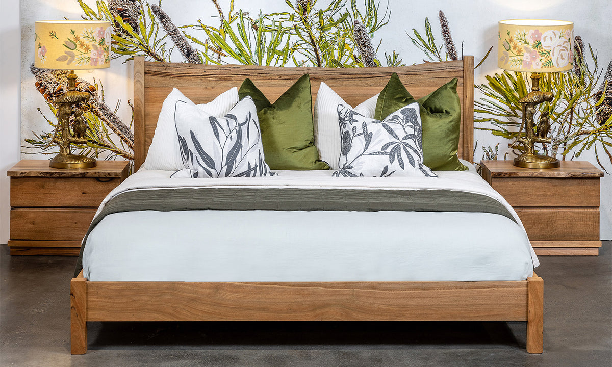 Natural Edge Marri Timber Queen or King Bed & Bedroom Suite Perth WA