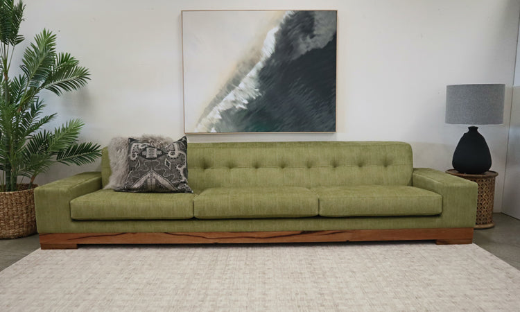 Sovereign 4.5 Seater Sofa Custom made to size Available with Marri or Jarrah Base Large range of fabrics WA Made locally australian Lounge