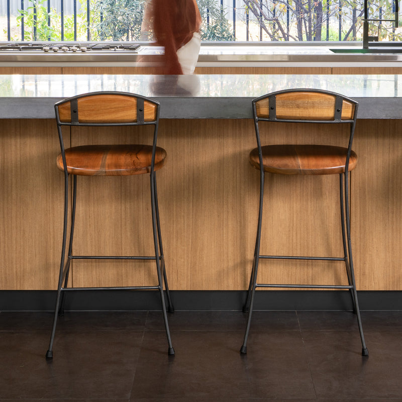 Iron Back Bar Stools