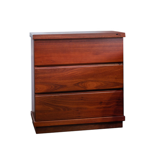Meelup Three Drawer Bedsides WA Marri or WA Jarrah