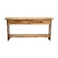 Natural Edge Hall Table Two Drawer