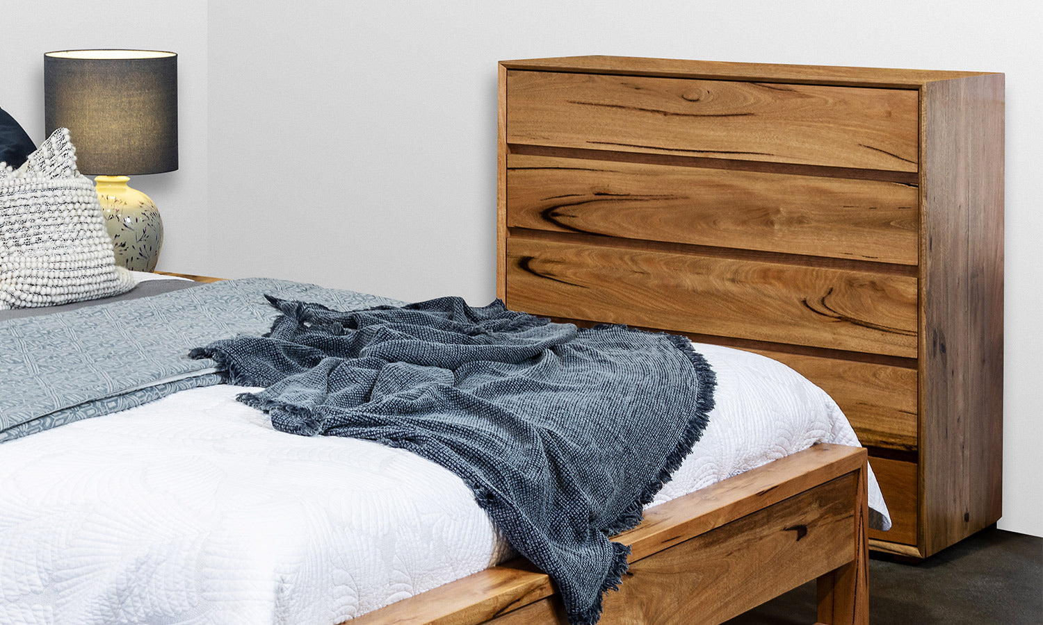 Apartment Marri or Jarrah Timber Tallboy Chest of Drawers Perth WA