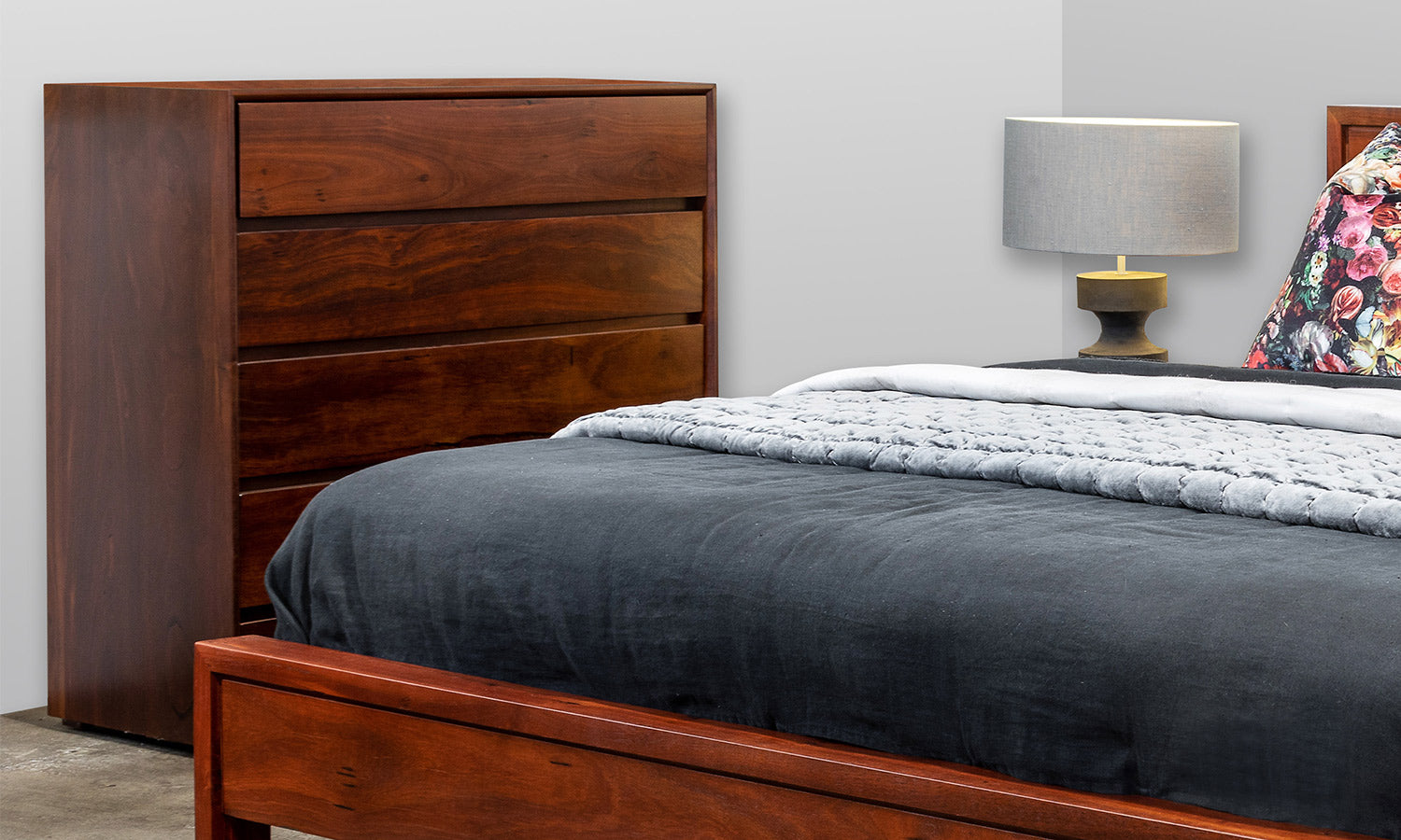 Apartment Marri or Jarrah Timber Tallboy Chest of Drawers Perth WA