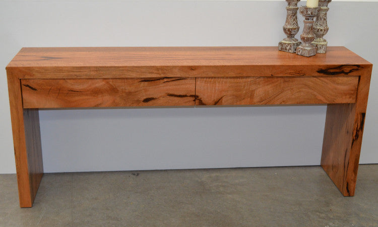 Timber hall deals table with drawers