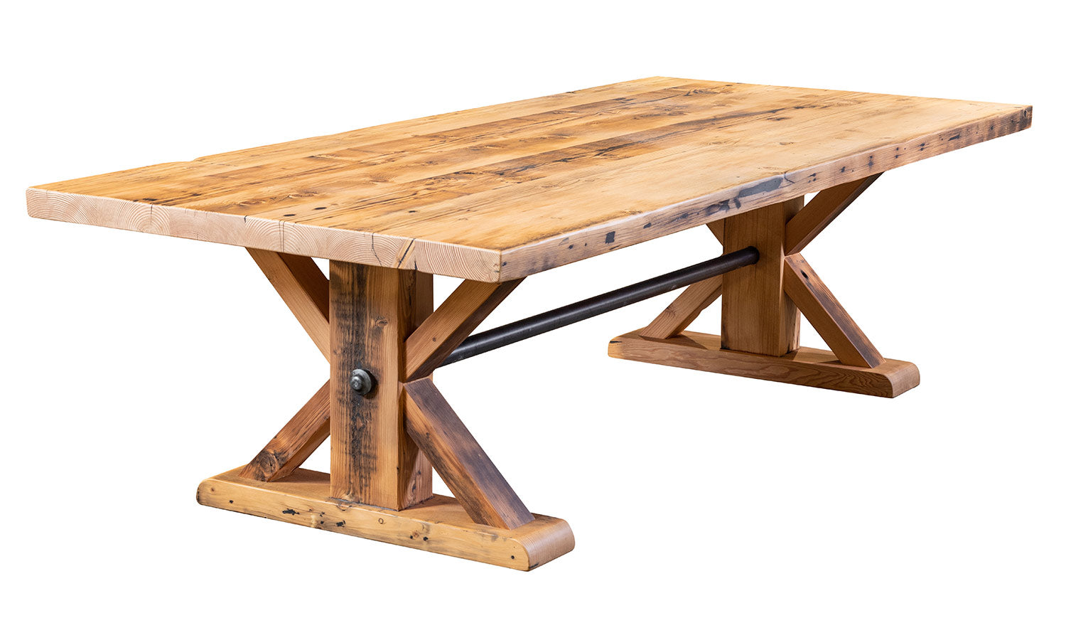 French Refrectory Industrial Recycled Baltic Pine Dining Table Perth WA