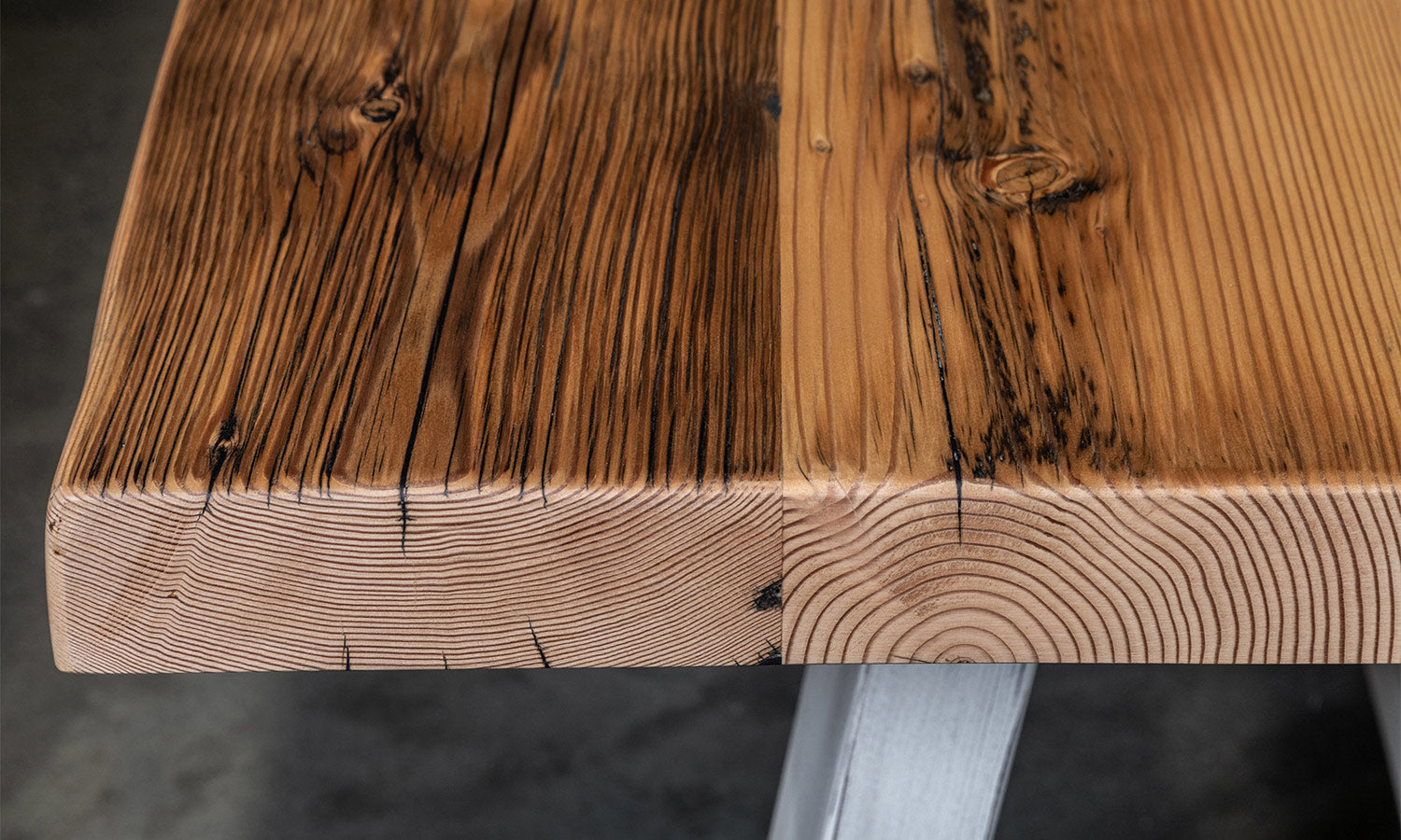 Hamptons Recycled Timber Wood Baltic Pine Dining Table Perth WA Detail