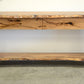 Natural Edge Hall Table Two Drawer