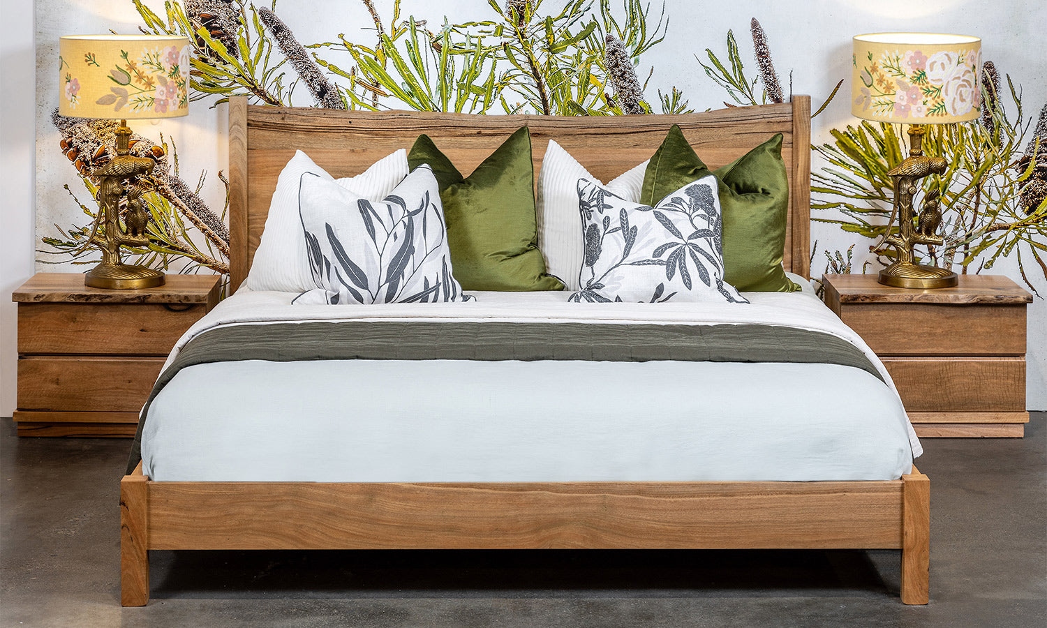 Naturaliste Natural Edge Solid Marri Timber Wood Queen or King Bed and Bedroom Suite Made in Perth WA