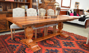 Old London Carved Refectory Table