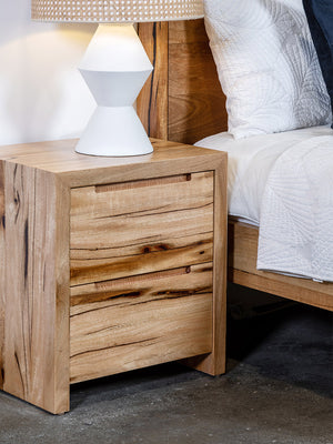 Prevelly Marri Jarrah Timber Wood Bedside Table Bedroom Furniture Made in Perth WA