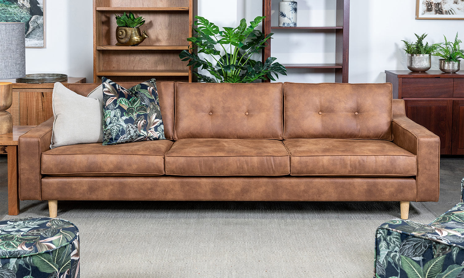 Brown Tan 4 Seater sofa lounge made in WA Perth
